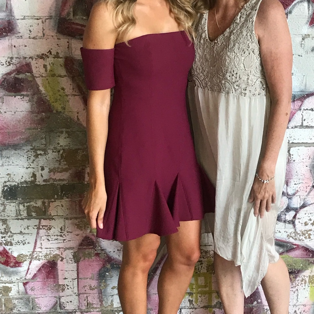 Off the Shoulder Cinq a Sept Mini Dress